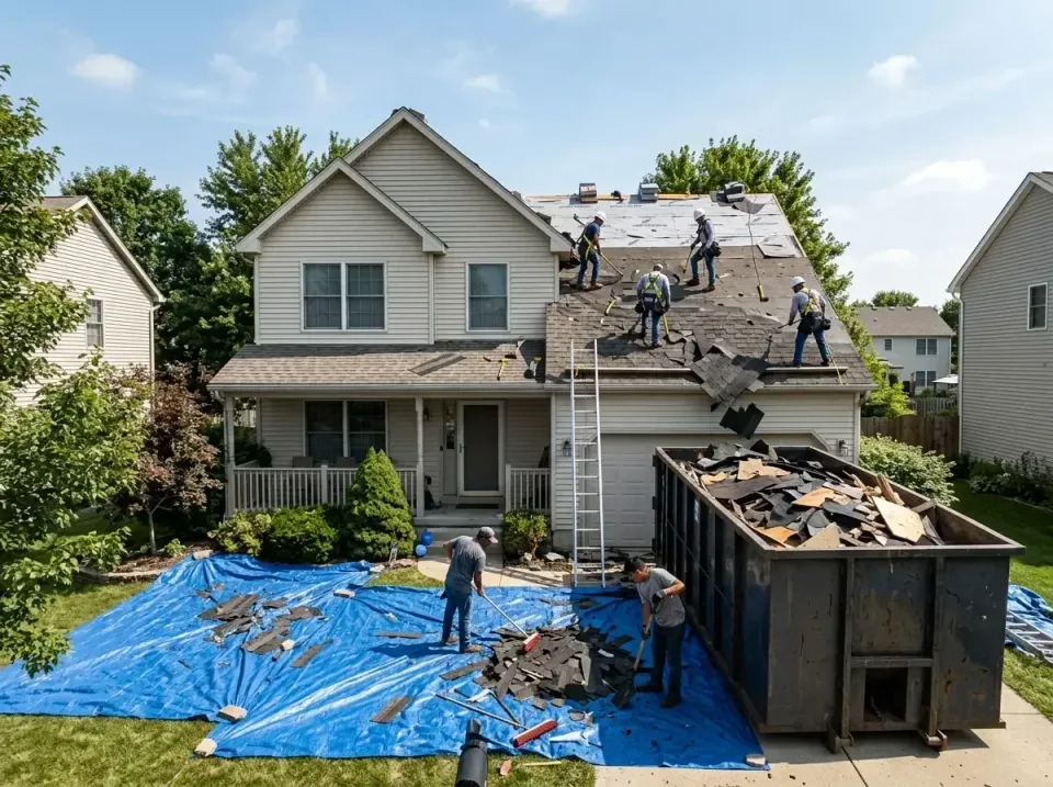roof-replacement-debris-remova-004 — frequently asked questions, Cheapest Dumpster Rentals in Monfort Heights, OH